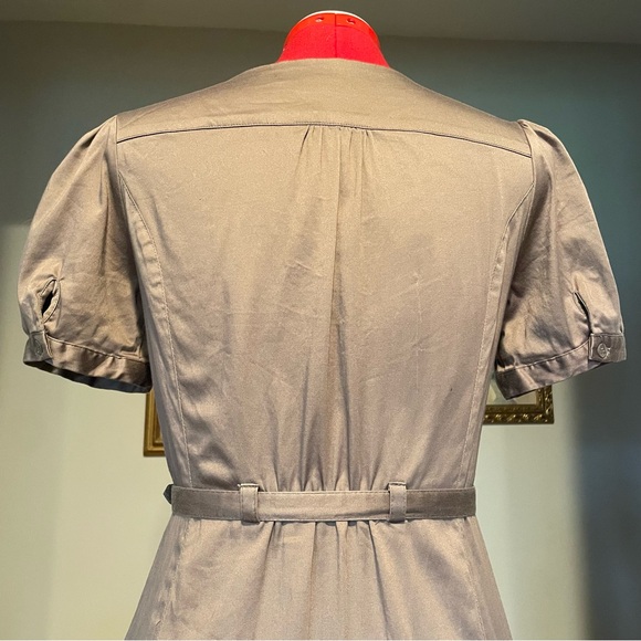 2FOR$30 H&M Taupe Brown Short Sleeve Safari Button Down Mini Dress - Picture 13 of 13